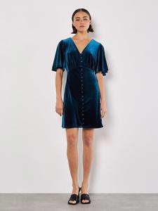 Apricot Бархатное платье синего цвета