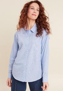 Блуза Breal LANGARM-MIT STRASS-VERZIERUNG, Couleur Argent/Silver-Coloured