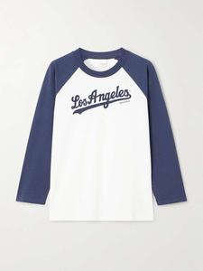Футболка с принтом «Ла Доджерс» из хлопчатобумажного джерси Sporty & Rich, синий