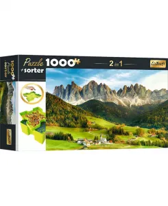 Красный пазл-сортер из 1000 деталей — красивый доломитовый пейзаж Trefl, multi-color