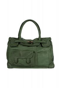 Шопер, натуральная кожа, сделано в Италии Samantha Look, зеленый