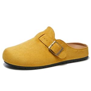 Резиновая подошва закрытые тапочки для женщин Yiya, желтый