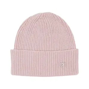 Шапка-Бини Re-lock с добавлением шерсти и кашемира. Calvin Klein, розовый