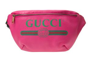 GUCCI Кожаная поясная сумка Cow Leather Fanny Pack Large Women's Fuchsia