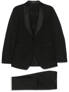 Tagliatore костюм с атласной отделкой, черный