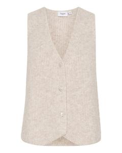 SAINT TROPEZ Вязаный жилет 'SZXenya' в бежевом цвете