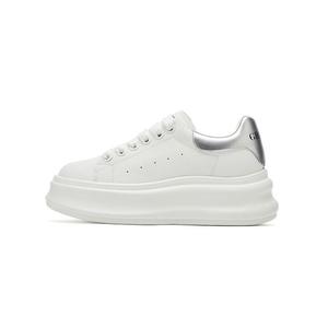 Низкие женские скейтерские кеды DAPHNE, бежевый серебряный