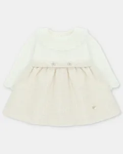 Детское платье с микропринтом на натуральном фоне Martín Aranda, бежевый