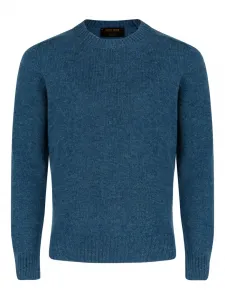 Шерстяной свитер с круглым вырезом Gran Sasso, синий
