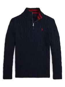 Кардиган с вышивкой Polo Pony POLO RALPH LAUREN KIDS, синий