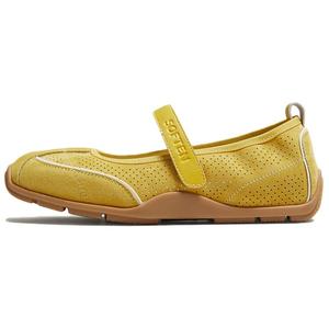 BASTO Женские балетки Мэри Джейн желто-белые, цвет Yellow/White