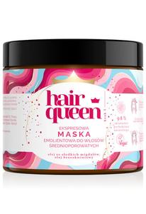 Смягчающая маска Hair Queen Express для волос средней пористости.