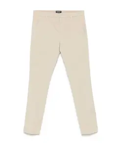 Бежевые брюки с застежкой спереди Dondup, бежевый