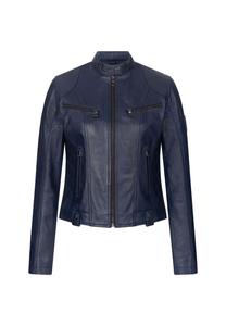 Кожаный пиджак Rock Creek, темно-синий
