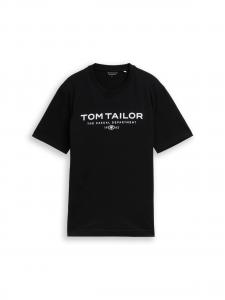 TOM TAILOR Футболка в черном цвете