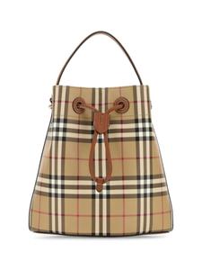 Сумка-ведро в клетку Vintage Check Burberry, нейтральный цвет