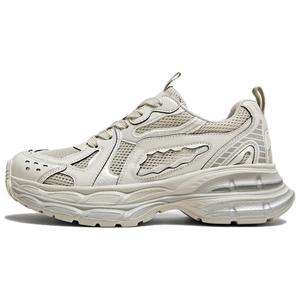 Вафельные туфли, низкие, массивные, женские кеды TATA, White/Gray