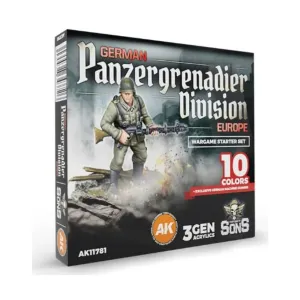 Стартовый набор немецкой танково-гренадерской дивизии «Европейская военная игра», 3rd Gen Acrylic Paint Sets