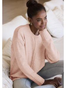 Свитер с круглым вырезом из розового дерева LASCANA