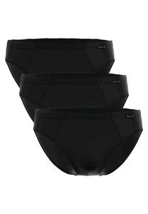 Трусы 3 шт. в упаковке - мини-трусики из хлопка и другие полоски тон в тон из смеси хлопка Ammann, черный