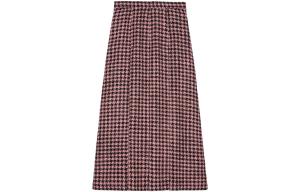 Юбка длинная Gucci в мелкую клетку, коричневый