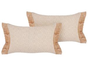 Подушка Beliani 2 шт BOATH, 30x50x50 см цвет beige/braun