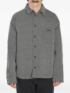 Рубашка-куртка Molino на пуговицах с острым воротником JACQUEMUS, серый