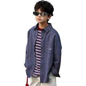 Детская повседневная рубашка с лацканом Moderate EASTERN CAMEL, синий