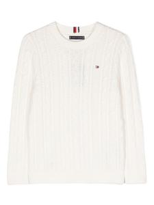 Джемпер Essential с вышитым логотипом Tommy Hilfiger Junior, белый