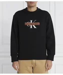 Толстовка с трафаретным монологом Regular fit Calvin Klein Jeans, черный