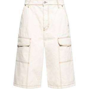 Джинсы Ami Paris Wide Leg Cargo Shorts AMIPARIS, белый