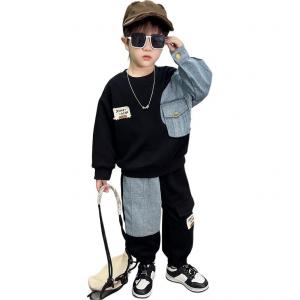 Детская повседневная спортивная футболка с круглым вырезом EASTERN CAMEL, черный