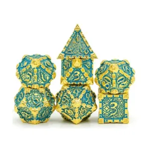Поликомплект «Кинжал яда» — бирюзовый (7), Dice Sets - Metal (Foam Brain Games)