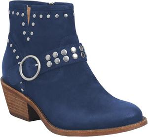 Женские ботильоны FOWT в стиле ковбой с V-образным вырезом, короткие ботинки с металлическими заклепками, молния сбоку, низкий каблук-блок с полосками, металлическая пряжка, повседневные модные рабочие туфли, размер 4-16 US, Navy