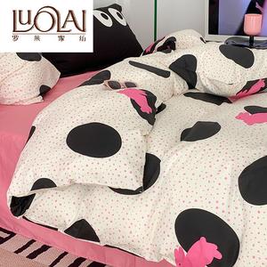 LUOLAI HOME Комплект постельного белья 4 предмета, 180 см, пододеяльник 200x230 см