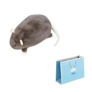 Креативная забавная мышка милая большая кукла мышка плюшевая кукла высота 18см/30см Nodding Bud Bug, темно-серый