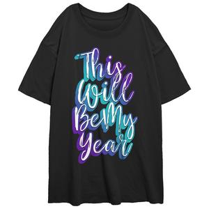 Размерная футболка с рисунком This Will Be My Year для юниоров, черный