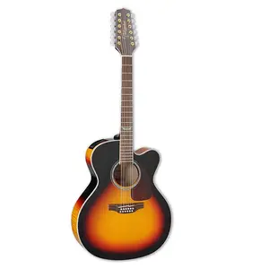 Jumbo Takamine GJ72CE-12-BSB 12-струнная акустическая электро-гитара, коричнево-солнечно-пятнистая