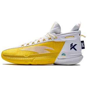 ANTA KT9 Solid As Gold Амортизирующие нескользящие износостойкие баскетбольные кроссовки мужские бело-желтые, цвет Yellow