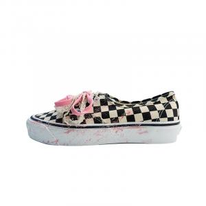 Vans Аутентичные 44 DX устойчивые к истиранию низкие кеды Unisex Black Pink