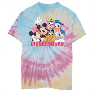 Футболка с рисунком «Микки и друзья» Disney Squad Tie Dye для мальчиков 8–20 лет Disney