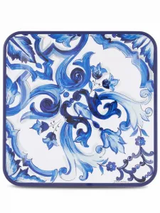 Поднос с принтом Mediterranean Dolce & Gabbana, белый