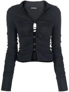 Рубашка Soffio с вырезами JACQUEMUS, синий