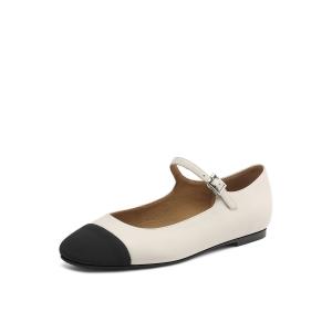 BOERDIQI Мэри Джейн туфли на 1 см женские с подошвой из экрю овчины, цвет Ecru Sheepskin Insole