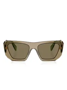 Солнечные очки Symbole в геометричной оправе Prada, коричневый