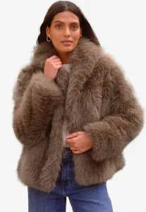 Зимняя куртка с воротником-шалью Love & Roses, Mink Brown