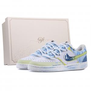 Nike Court Vision 1 Box, легкие и дышащие низкие кроссовки для скейтбординга Quanshua Guangbo, унисекс, сине-желтые