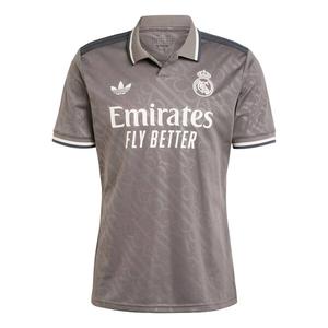 Футболка real madrid 24 25 третья футболка Adidas, серый