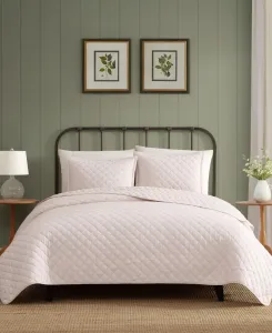 Комплект постельного белья Tessa's Ticking Stripe, двусторонний, 3 предмета, размер Full/Queen Laura Ashley, средне-лиловый