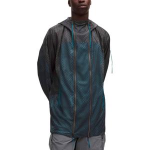 Lululemon Спортивная куртка мужская, Distant Shadow Graphite Gray Asphalt Gray Print/Indian Ocean Blue